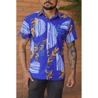 Viscose Verão 2021 Camisa Estampada Floral Havaiana Florida - Cor4