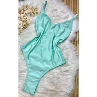 Moda Praia: Maiô Empina Bumbum Fio Dental Asa Delta - Tendência Blogueira - Rosa