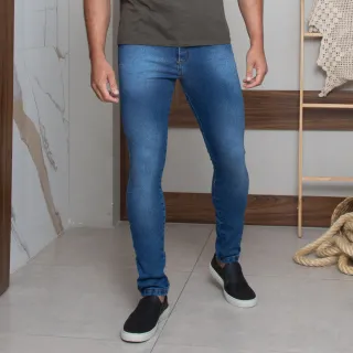 Calça Masculina Skinny Elastano Lycra Jeans - Modelo 23