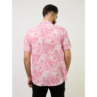 Camisa Manga Curta Masculino Floral Rose Claro - M