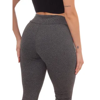 Malha Crepe Flare Cinto Fake - Cinza