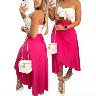 Saia transpassada envelope: moda praia - Zebra