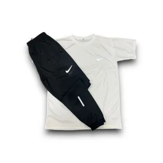 Promoção Conjunto Refletivo Dri-Fit: Calça e Camisa - Cores Novas - calça cinza + camisa preta