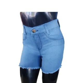 Meia Coxa Jeans com Elastano, Cintura Alta - Raryel - CLARA