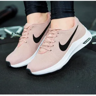 Confortável Tênis Feminino de Academia Zoom para Caminhada - CINZA/ROSA