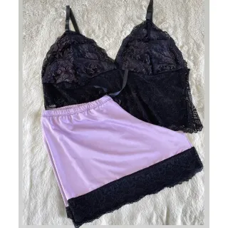 Confortável Baby Doll Plus Size Toper Pijama - Frozen-Rosa