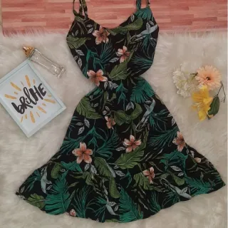 Viscose Soltinho Vestido Curto Feminino GG - ONCINHA