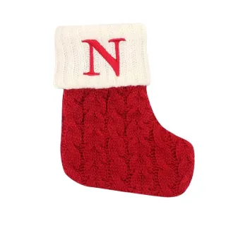 Pingentes de Natal Letras Vermelhas Floco de Neve Meias Árvore - C