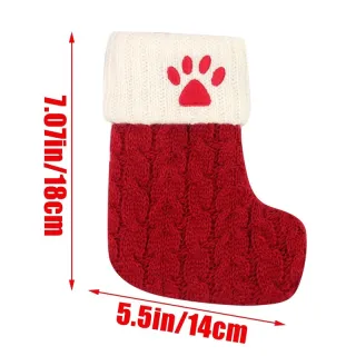 Pingentes de Natal Letras Vermelhas Floco de Neve Meias Árvore - C