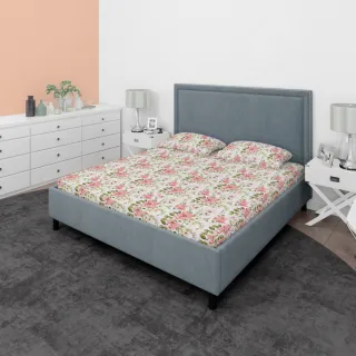 3pçs Jogo de Lençol Casal Padrão Elasticado Microfibra 180 Fios - Floral