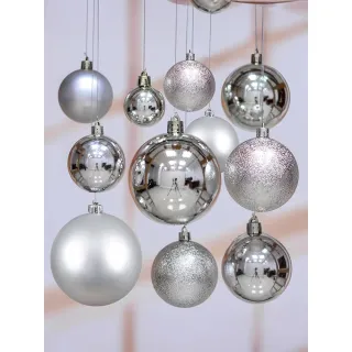 Enfeite de Árvore de Natal Kit Bolas 8cm/7cm/6cm - kit6 bola 7cm azul escuro