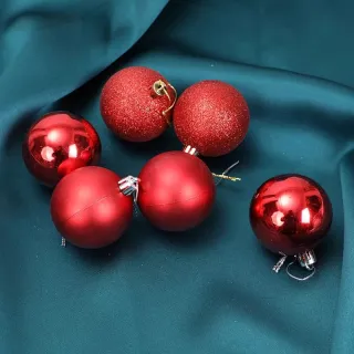 Enfeite de Árvore de Natal Kit Bolas 8cm/7cm/6cm - kit6 bola 7cm azul escuro