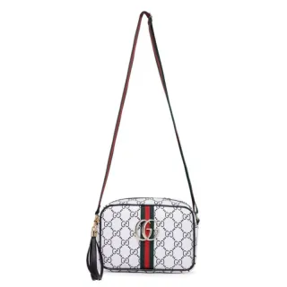 Bordado em Alto Relevo - Bolsa Transversal GG Feminina - GG Preta Silk Personalizada