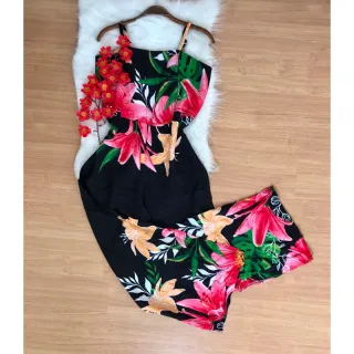 Coleção Verão Macacão Viscose - Estampa 09