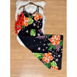 Coleção Verão Vestido Longo em Viscose - Estampa 25