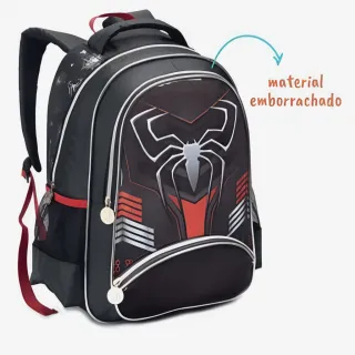 Grande Mochila Infantil Masculina Spider-Aranha Dark 2023 Escolar Resistente - PEQUENA