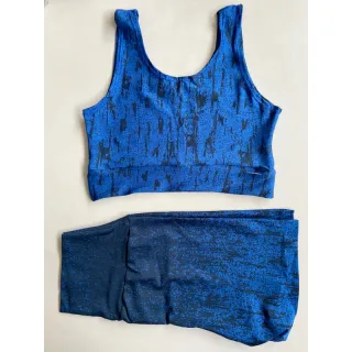 Conjunto Fitness Suplex Feminino - Top e Short 3D - SHORT rosa estampado