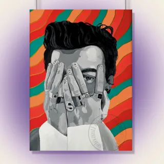 A4 Quadro Decorativo Harry Styles - A4 (21x29cm)