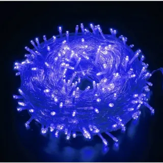 Cordão Pisca Pisca Natal 100 Leds 10m - Várias Cores e Funções - Branco Quente