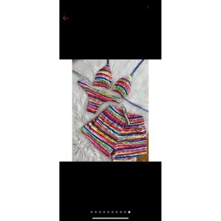 Kit Biquíni 3 Peças - P M G GG - Listrado