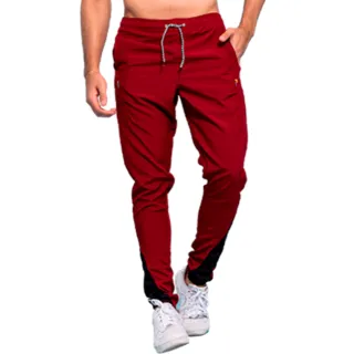 Refletiva Exercício Jogger Masculina Calça Dry Fit - Bordô