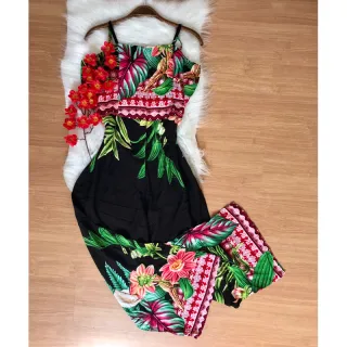 Coleção Verão Macacão Viscose - Estampa 09