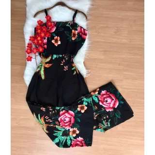 Coleção Verão Macacão Viscose - Estampa 09