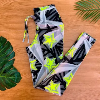 Cintura Alta Legging Fitness Estampada Suplex Academia - estampa 3