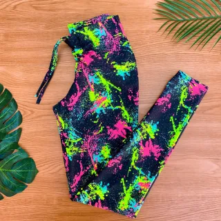 Cintura Alta Legging Fitness Estampada Suplex Academia - estampa 3