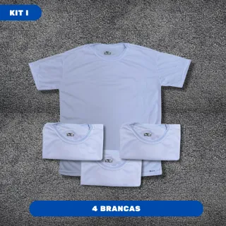 Camisetas Lisa Refletiva Dry Fit - Kit 4 Peças Academia Treino - KIT A