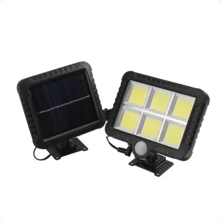 Sensor de Presença Luminária Solar Parede Refletor 120 Cob - Único