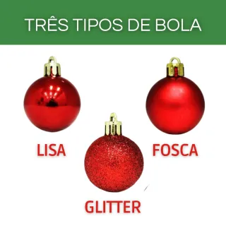 Kit Decoração Natalina Bolas de Natal - 9 Unidades Tamanho Médio 6cm - Verde