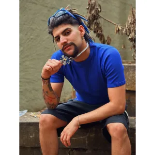 Camiseta RAPPER Masculina Canelada estilo Americana - Preto