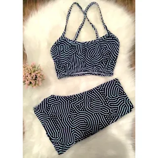 Conjunto Fitness Feminino Veste 36/42 Top + Short Academia Sem Bojo - CJ17