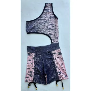 Cordinhas Frontais Macaquinho Suplex Feminino Fitness Academia - Preto