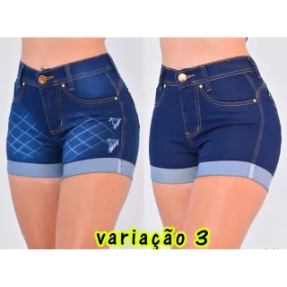 Kit com 2 bermudas femininas jeans - variação 2