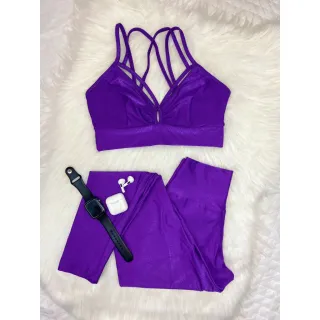 Legging Fitness Compressão Aveludada, Conjunto Poliamida Cós Alto - Vermelho