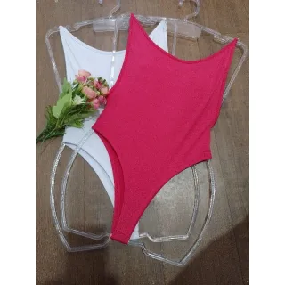 Moda Praia Suplex com Bojo Feminino - Maiô Costa Nua - PINK ESCURO