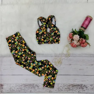 Roupas Femininas para Academia: Conjunto Fitness Legging e Top Suplex Animal Print - CONJ DAY 43