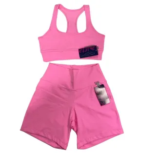 Conjunto Esportivo Feminino de Poliamida Suplex Conjunto Fitness Academia - Lilás