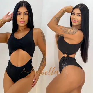 Hot Pants Biquíni Maiô Cavado Decotado Lateral Trançado Costa Nua - Carol Roxo Texturizado