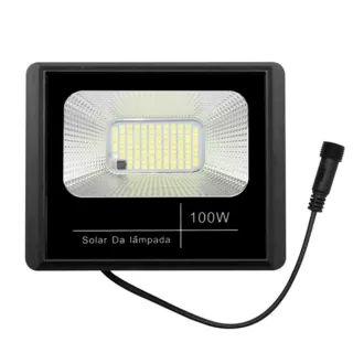 Placa Solar com Kit Refletor LED Holofote 100W - Único