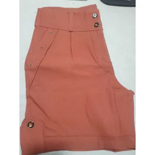 Bolsos Shorts Feminina Plus Size Bengaline - Vinho