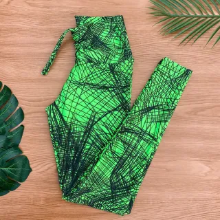 Cintura Alta Legging Fitness Estampada Suplex Academia - estampa 3