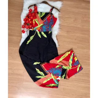 Coleção Verão Macacão Viscose - Estampa 09