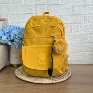 Média mochila feminina casual impermeável em nylon - Preta 102703