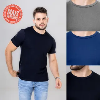 Modelo Premium Básica Camiseta 100% Algodão - Preto