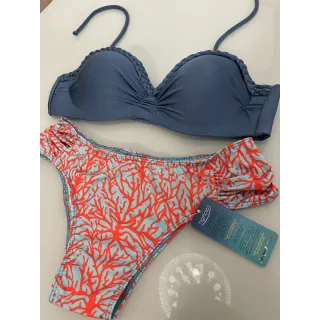 Modelo sereia biquini concha, duas tiras - Terracota