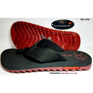 Amortecedor Salto Chinelo Masculino - Fotos Reais 100% - Preto/Vinho K52