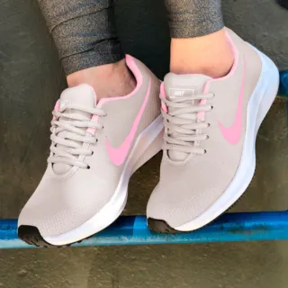 Caminhada, Corrida e Academia: Tênis Feminino Zoom - Raryel - NUDE/PRETO